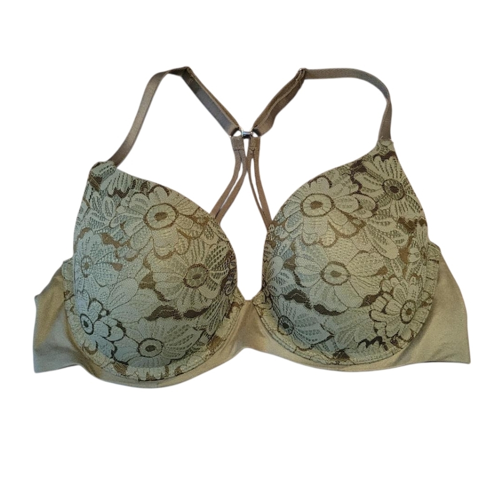 Aerie Sunnie Demi Olive Green Lace Push Up Bra